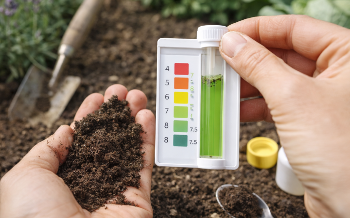 Soil pH scale showing acidic, neutral and alkaline conditions