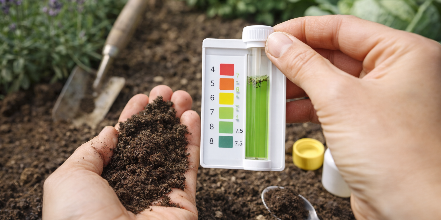 Soil pH scale showing acidic, neutral and alkaline conditions